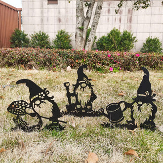 Metal Gnome Garden Yard Stake