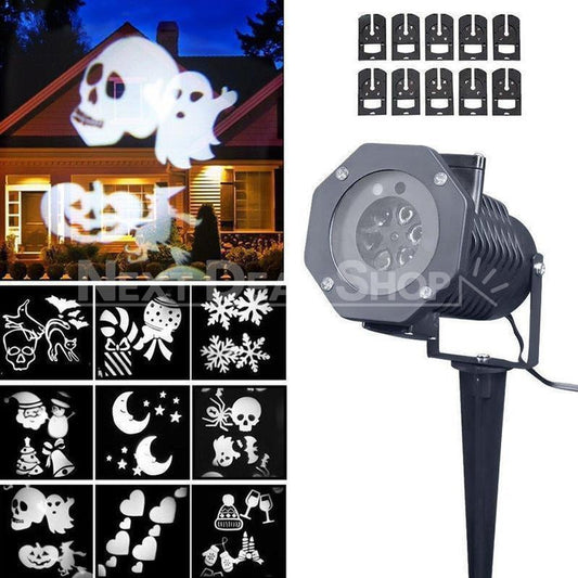 Motion Projector w/ 10 Pcs Pattern Lens - Great for Halloween, Christmas, and Parties!-Next Deal Shop-Next Deal Shop