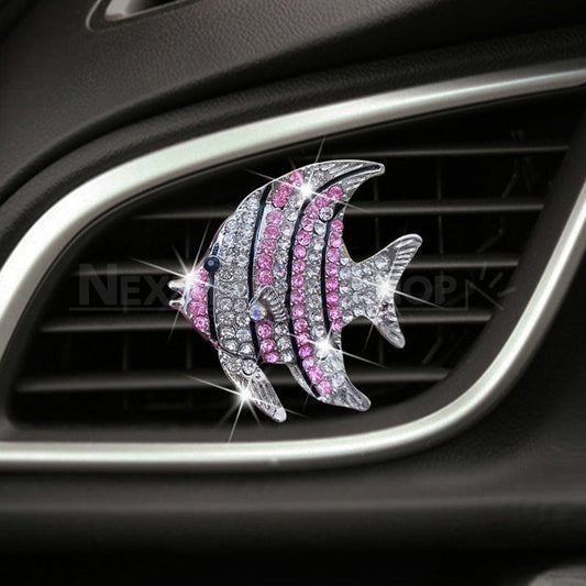 Rhinestone Fish Car Air Freshener - Vehicle Interior Scent Decor Ornament
