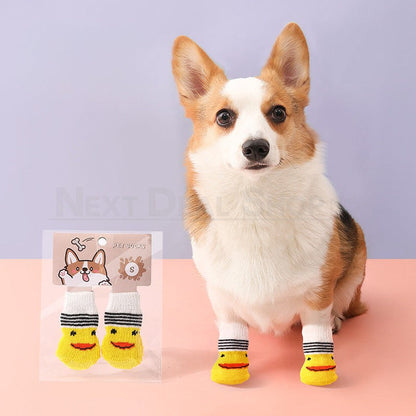 Anti-slip Pet Socks - 8 Pcs, Dog Paw Protection Socks