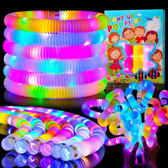 6 Pcs - Led Light up Pop Tube