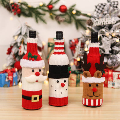 Christmas Knitted Wine Bottle Cover