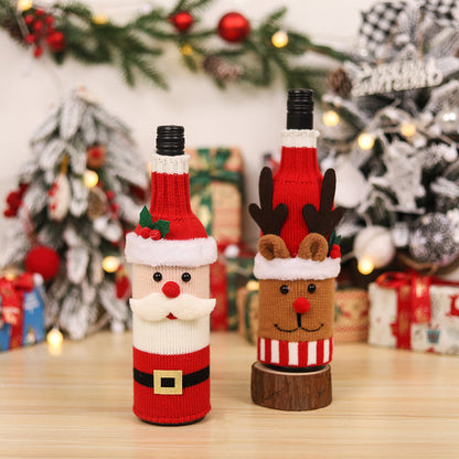 Christmas Knitted Wine Bottle Cover