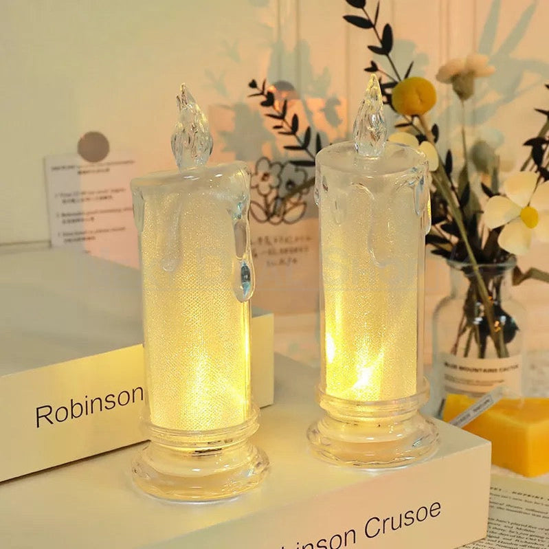 LED Flameless Crystal Candle Light - Home Wedding Holiday Party Decor