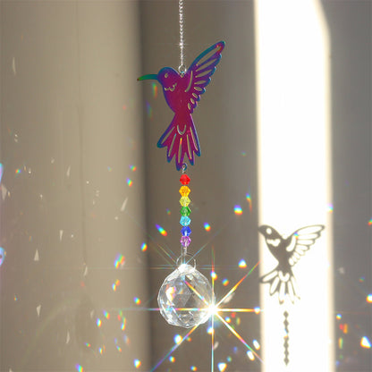 Hummingbird Crystal Hanging Suncatcher - Window Home Decor