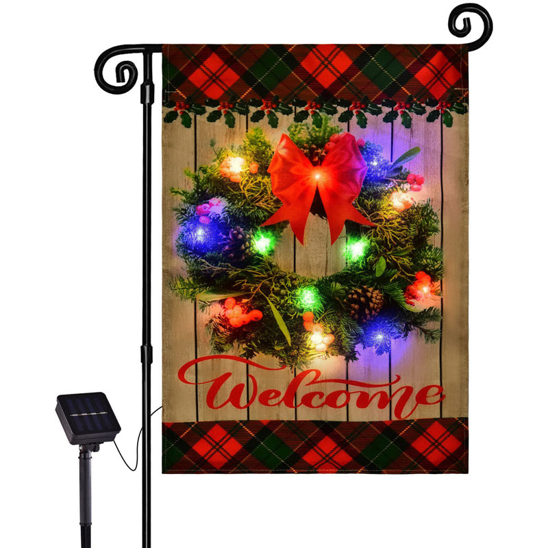 Solar Powered Led Garden Flag