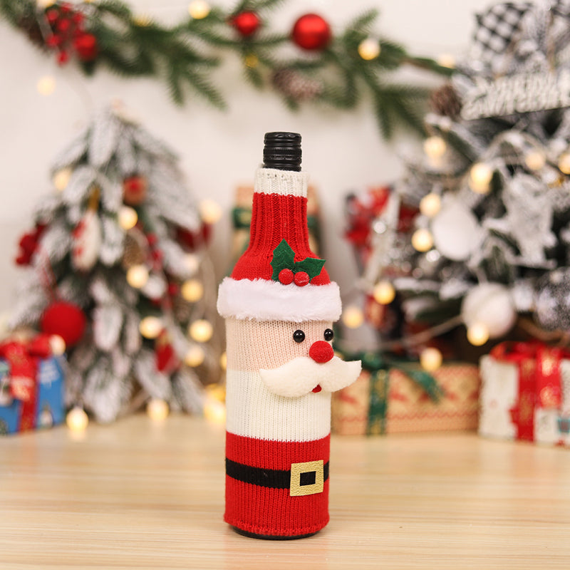 Christmas Knitted Wine Bottle Cover