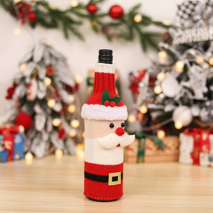 Christmas Knitted Wine Bottle Cover
