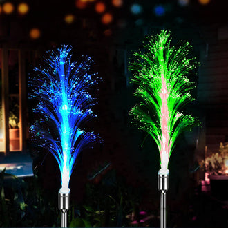 2 Pcs - Solar Powered Color-Changing Reed Stake Light