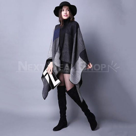 Oversized Color Block Shawl-Next Deal Shop-Next Deal Shop