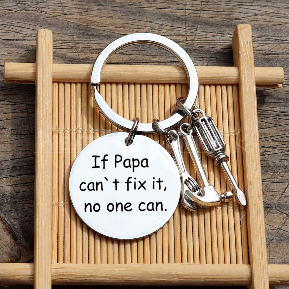 Papa Keychain with Cute Tools (If Papa can't fix it, no one can)-Next Deal Shop-Next Deal Shop