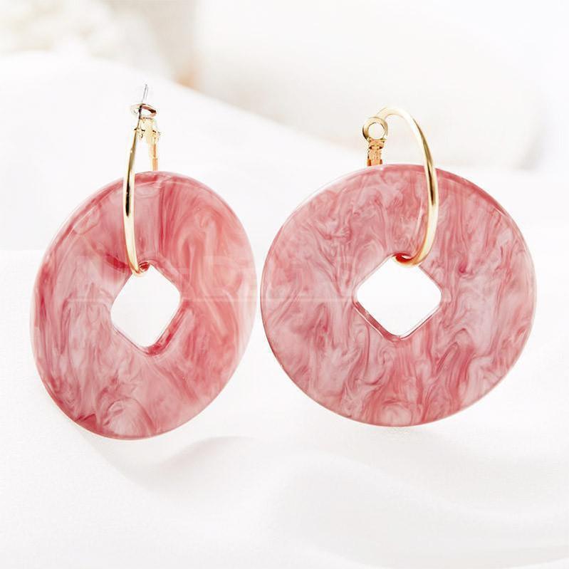 Pink Marble Earrings-Next Deal Shop-Marble-Marble-Next Deal Shop