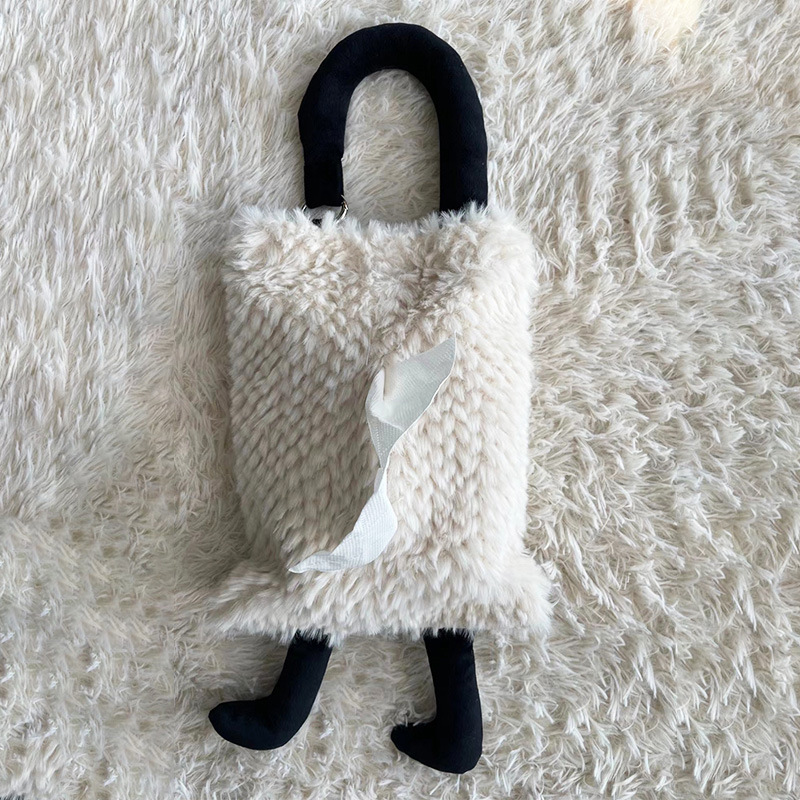 Plush Hanging Tissue Holder-Next Deal Shop-Beige-Next Deal Shop