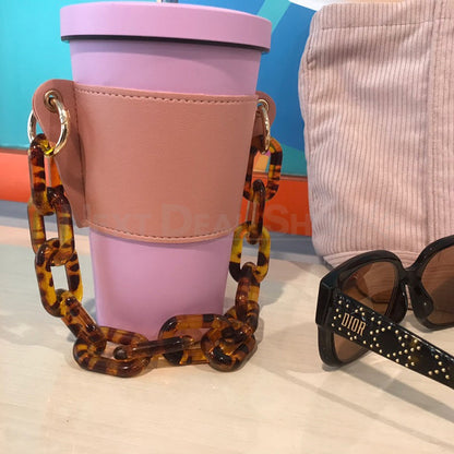 Reusable Coffee Sleeve with Big Chain Handle Strap-Next Deal Shop-Next Deal Shop