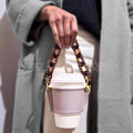 Reusable Coffee Sleeve with Big Chain Handle Strap