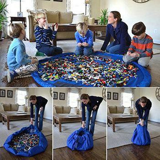 Easy Storage 59" Diameter Kids Toys Playmat - Just Grab and Go!