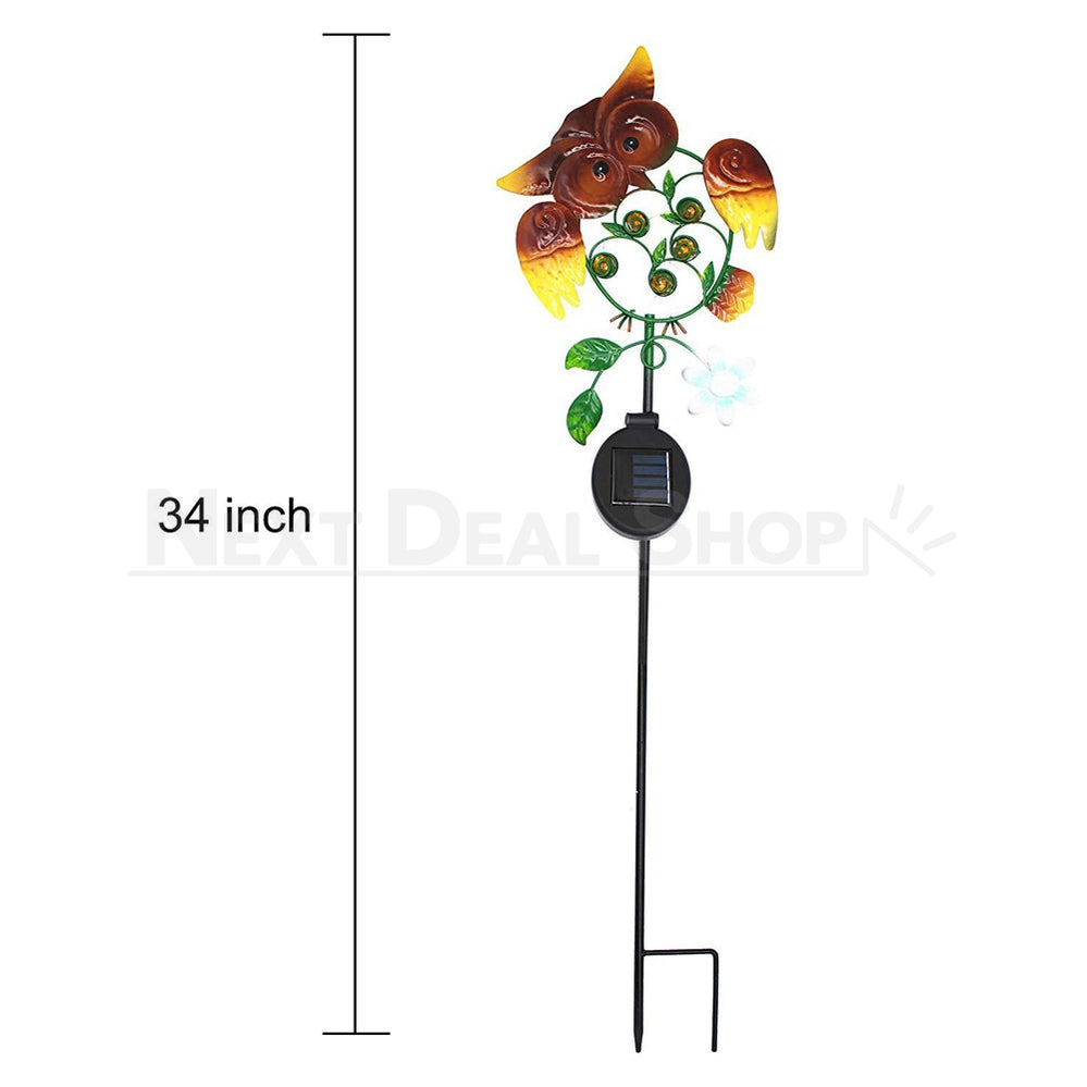 Solar Powered Iron Owl Stake Light-Next Deal Shop-Next Deal Shop
