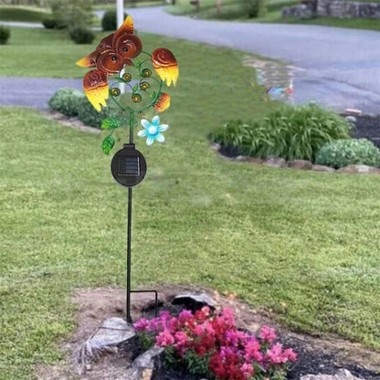 Solar Powered Iron Owl Stake Light-Next Deal Shop-Next Deal Shop