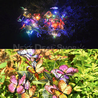 Solar-Powered LED Butterfly Stake Lights