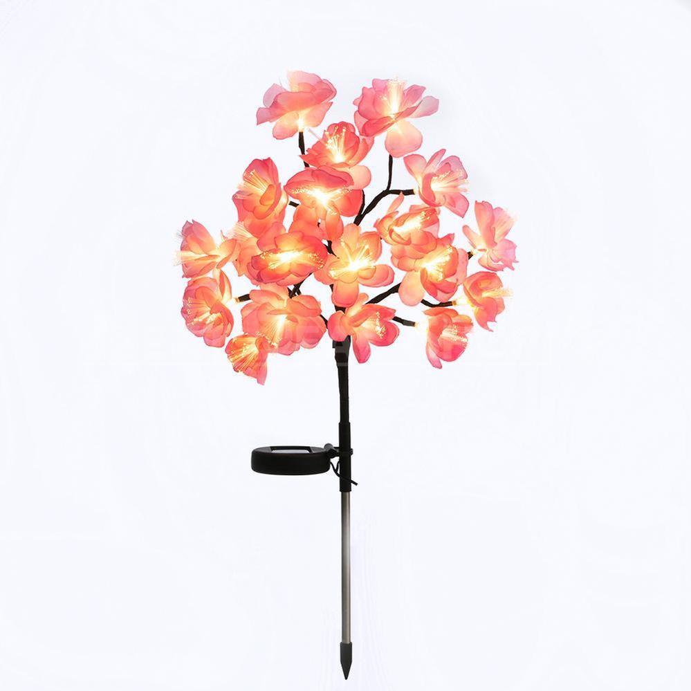 Solar Powered LED Fiber Optic Flower Stake-Next Deal Shop-Purple-Warm White-Next Deal Shop