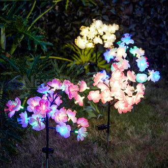 Solar Powered LED Fiber Optic Flower Stake
