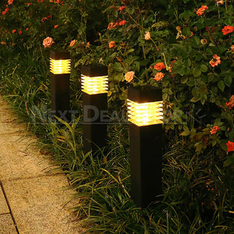 Solar Powered Outdoor LED Bollard Landscape Light