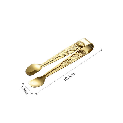 Stainless Steel Mini Serving Tongs-Next Deal Shop-Gold-Next Deal Shop