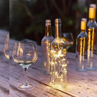 Solar-Powered Copper Wire Light Cork