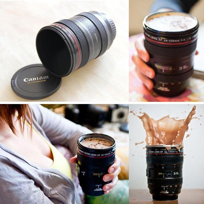 Stainless Steel Camera Lens Mug (11oz)