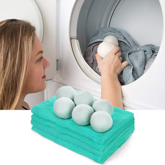 6 Pcs Easy Laundry Dryer Balls - Useful Household Accessory for Home Laundry Room