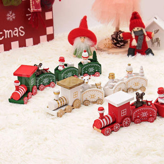 Wooden Christmas Mini-Train Decoration