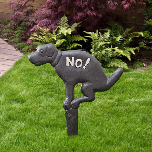 No Pooping! Stake Sign - Garden Yard Lawn Backyard Decor Sign