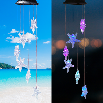 Solar-powered Dangling Starfish Light