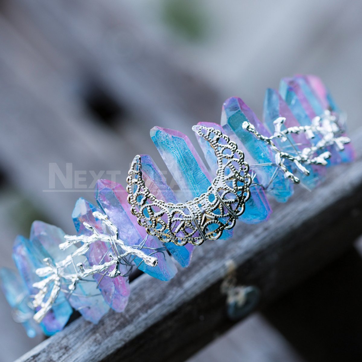Aura Raw Crystal Tiara Crown-Next Deal Shop-Next Deal Shop
