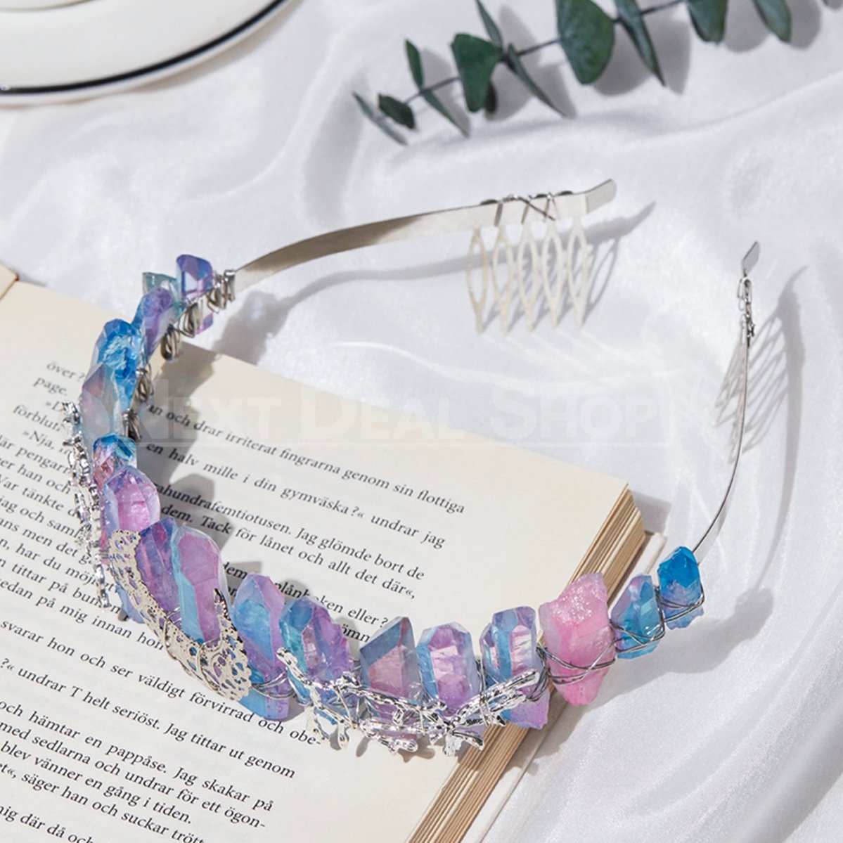 Aura Raw Crystal Tiara Crown-Next Deal Shop-Next Deal Shop