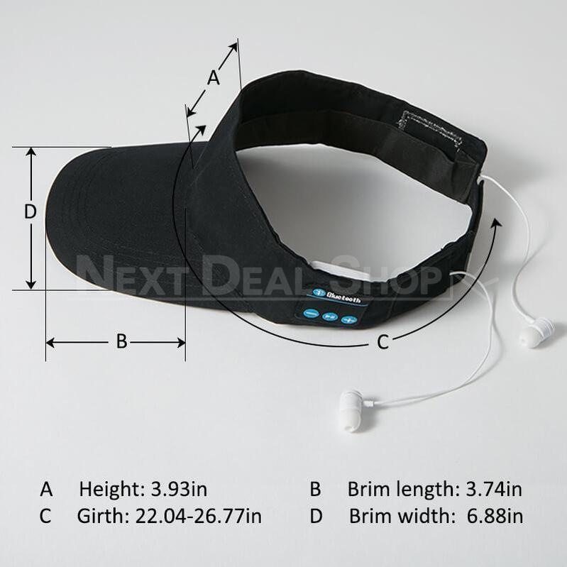 Bluetooth Tennis Headphone Visor-Next Deal Shop-Next Deal Shop
