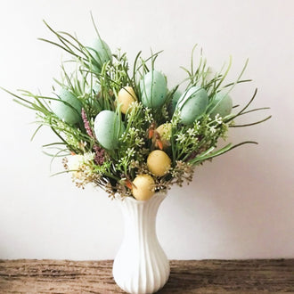 Easter Egg and Floral Decorative Twig