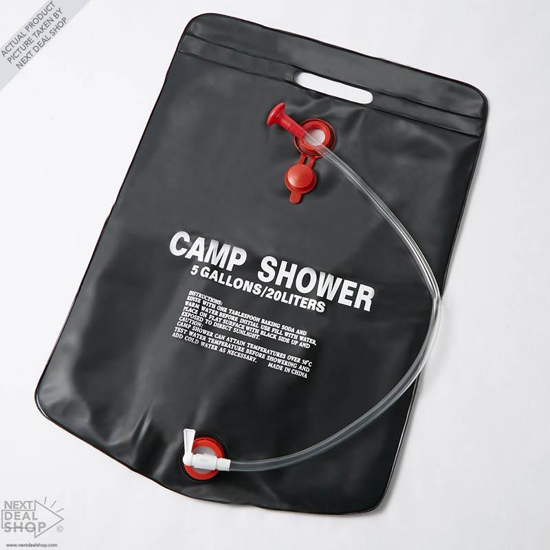5 Gallon Solar Heated Shower Bag - Ideal for Traveling, Hiking, Backpacking, and Camping!