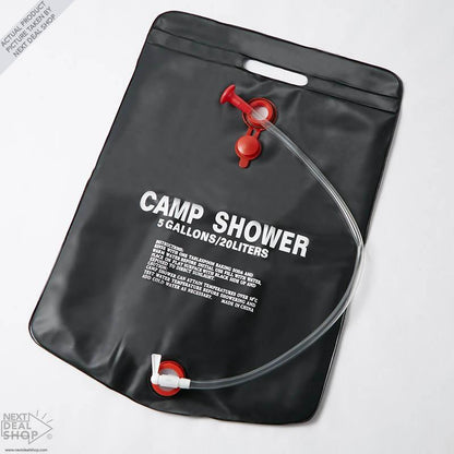 5 Gallon Solar Heated Shower Bag - Ideal for Traveling, Hiking, Backpacking, and Camping!