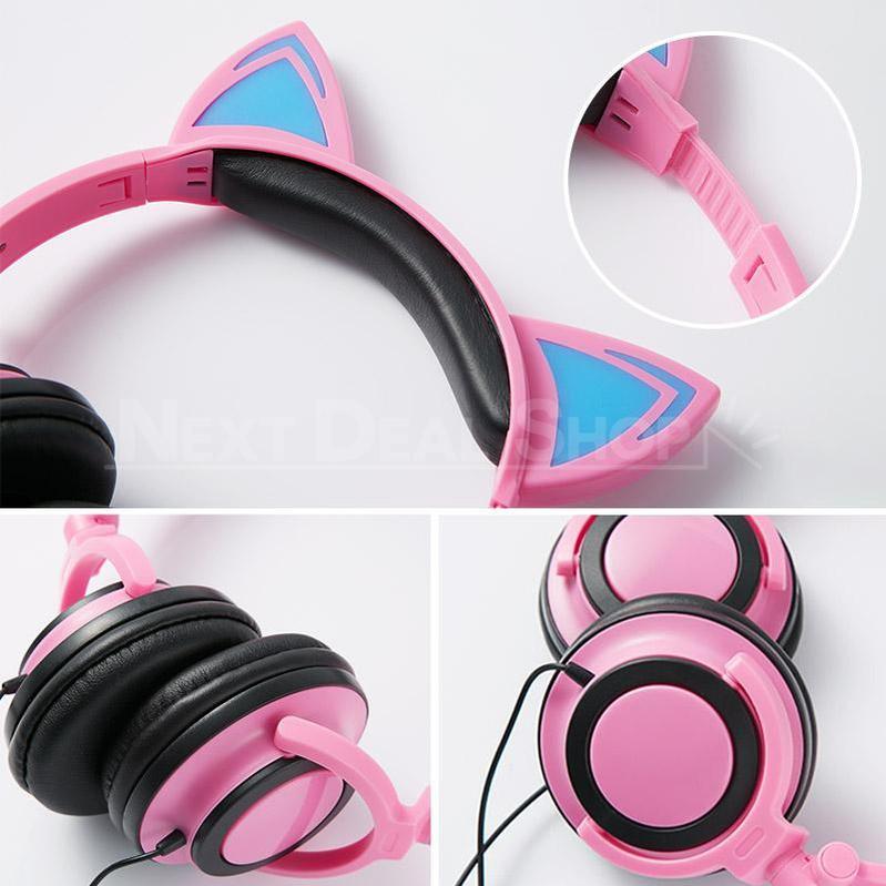Cat Ear Headphones With LED Glowing Light-Next Deal Shop-Next Deal Shop