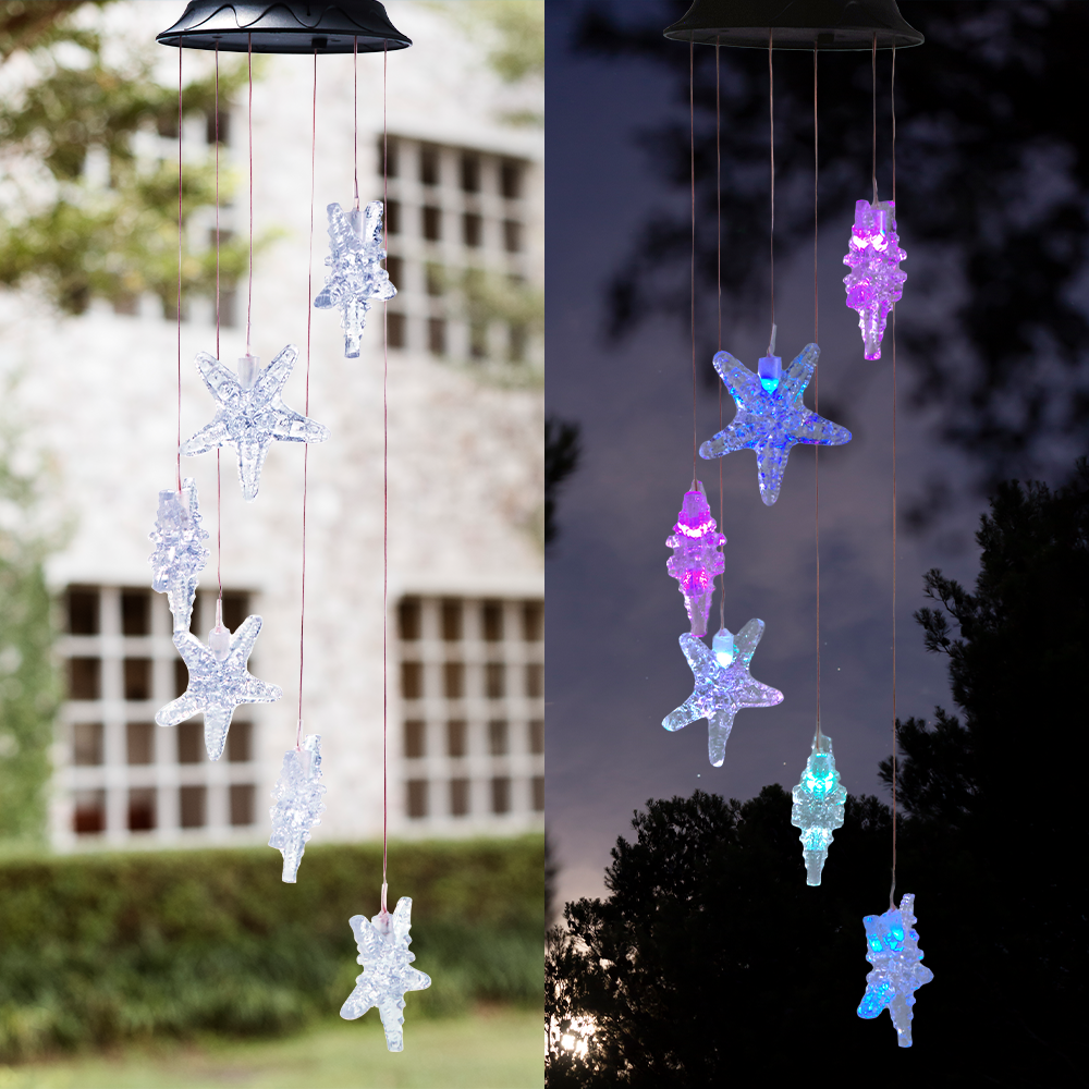 Solar-powered Dangling Starfish Light