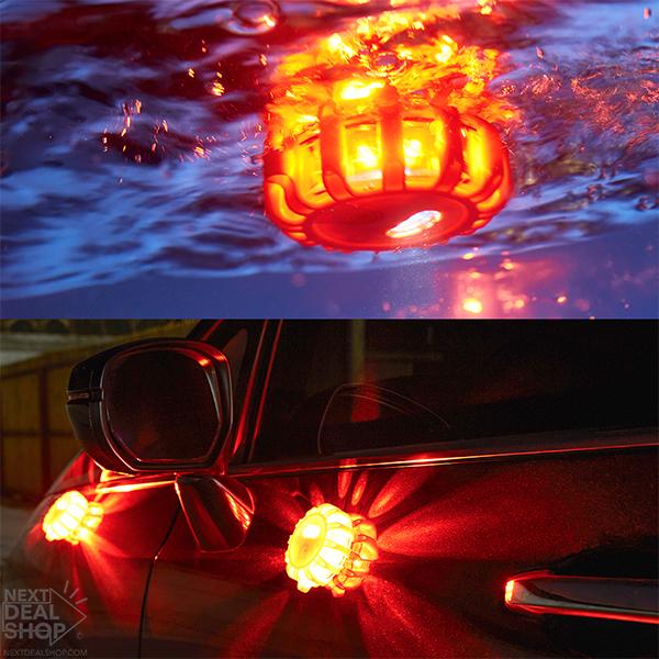 2 Pack LED Road Flares Flashing Warning Light