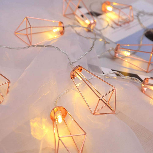USB Powered LED Geometric String Lights - Home Bedroom Modern Lighting Decor