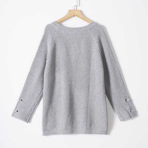 Crisscross Knit Sweater Dress