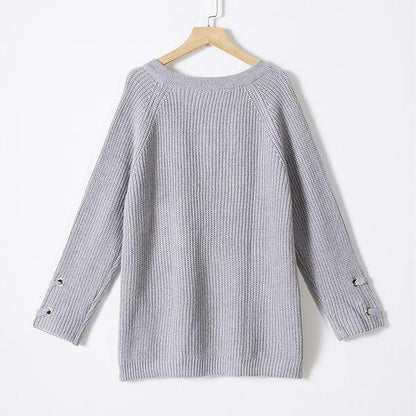 Crisscross Knit Sweater Dress