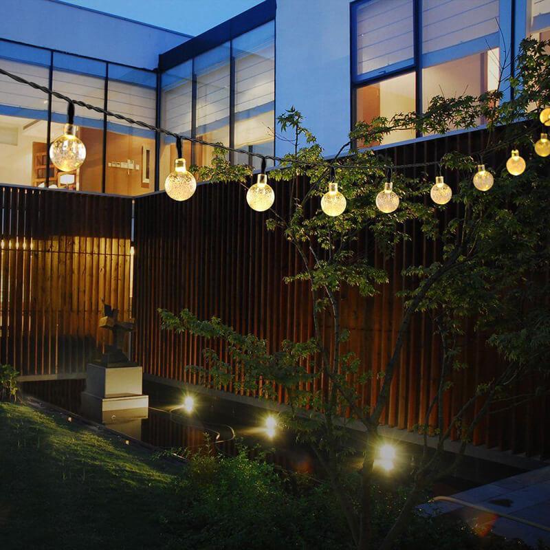 Solar-Powered Bubble Crystal Ball String Lights