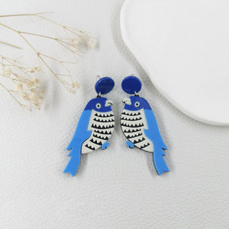 Blue Bird Earrings