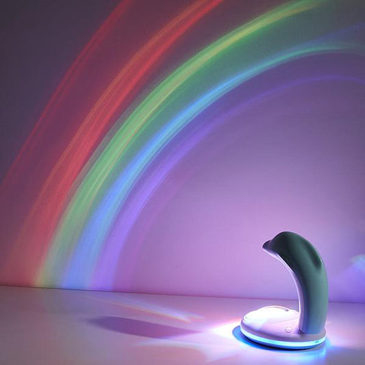 Dolphin Rainbow Night Light - Kids Bedroom Ocean Theme Lamp Decor