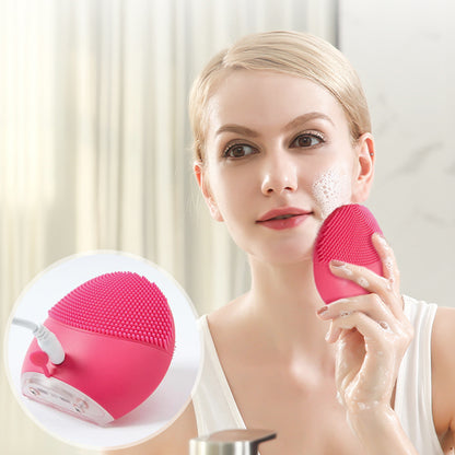 Electric Silicone Facial Massage Cleaner