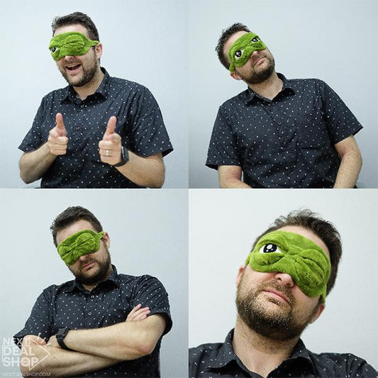 3D Funny Frog Eye Mask - Bedroom Travel Sleeping Rest Comfort Eye Cover